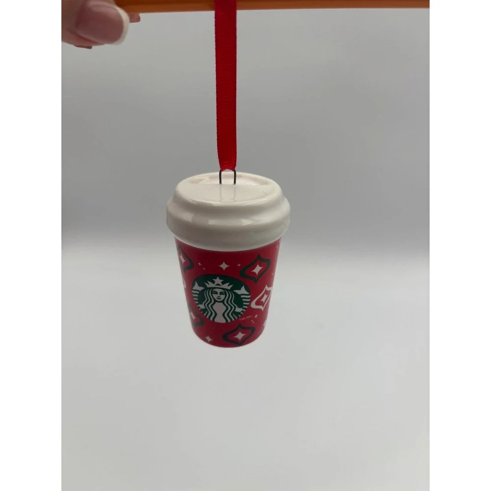 Starbucks 2023 Holiday Red Cup Ceramic Christmas Ornament Siren Logo BWC 23
